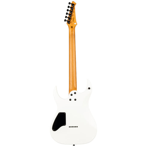 Spira Guitars S-400 MWH Roasted Poplar Electric Guitar, Roasted Maple, Ebony Tech FB - Satin White